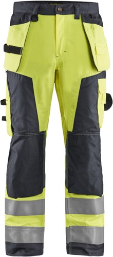 Blåkläder werkbroek high-vis 15681811 | high vis geel medium grijs | maat 56 - 7330509676202