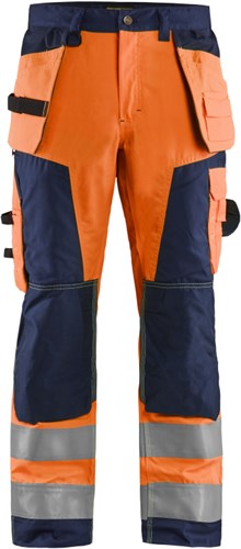 Blåkläder werkbroek high-vis 15681811 | high vis oranje marineblauw | maat 48 - 7330509402764