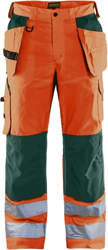 Blåkläder werkbroek high-vis met ventilatie 15651811 | high vis oranje groen | maat 60 - 7330509571675
