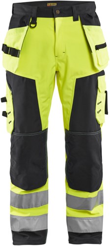Blåkläder werkbroek softshell high-vis 15672517 | high vis geel zwart | maat 58 - 7330509405833