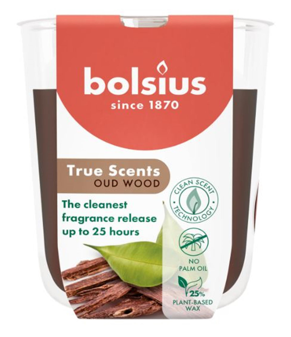 Bolsius geurglas 80 73 true scents oud wood, calming oudh