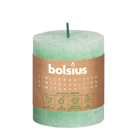 Bolsius rustieke stompkaars water 80 68mm