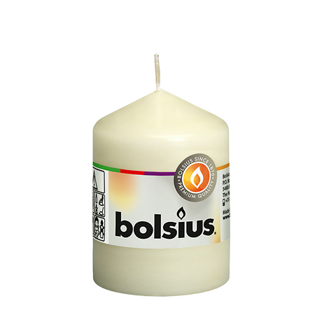 Bolsius stompkaars ivoor 80 58mm
