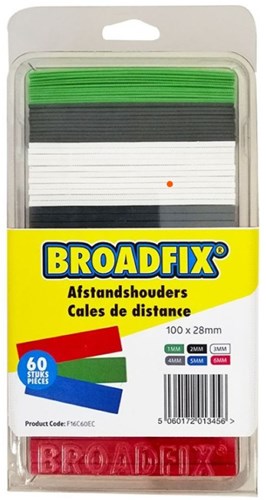 Enzo boradfix 100x28mm vlakke vulplaatjes | 1-6mm | 60 stuks - fc16c60ec