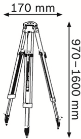 Bosch accessoires bt 160 professional statief | uitklapbaar - 0601091200