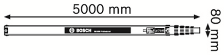 Bosch accessoires meetlat gr 500 professional | bouwlasermeetlat - 0601094300