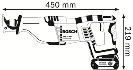 Bosch blauw bosch professional gsa 18 v-li - reciprozaag (zonder accu lader) - inclusief 1x zaagblad s 123 xf - 1x zaagblad s 2345 x