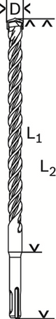 Bosch accessoires sds-plus-5 boor 4 spiralen | 15x100x165 mm - 1618596187