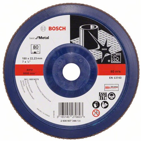 Bosch accessoires 1 lamellenschijf 180 x571, best for metal recht, kunststof, 80 - 2608607344