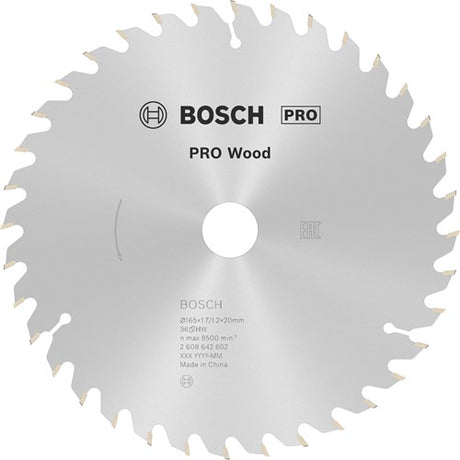 Bosch accessoires cirkzb standard wood ø165x1.7x20x36t
