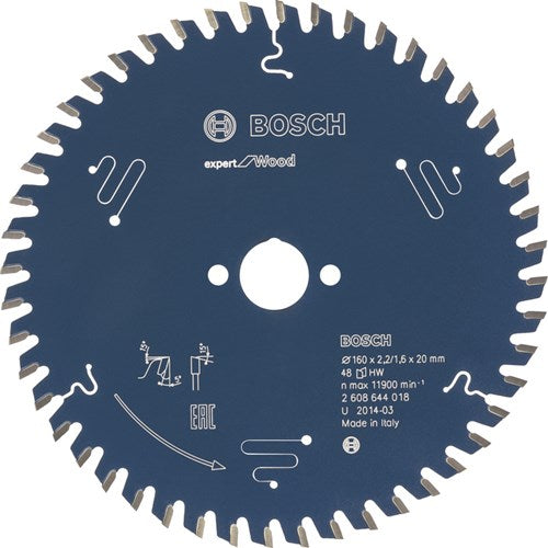 Bosch accessoires cirkelzaagblad expert for wood 160x20x2.2 1.6x48t - 2608644018