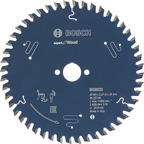 Bosch accessoires cirkelzaagblad expert for wood 160x20x2.2 1.6x48t - 2608644018