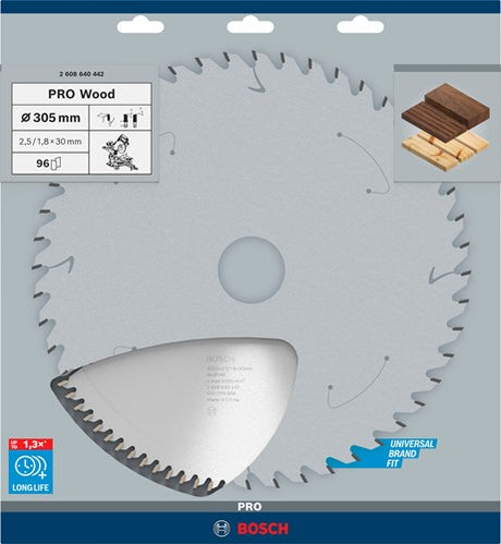Bosch accessoires bosch pro wood cirkelzaagblad, 305 x 2,5 x 30 mm