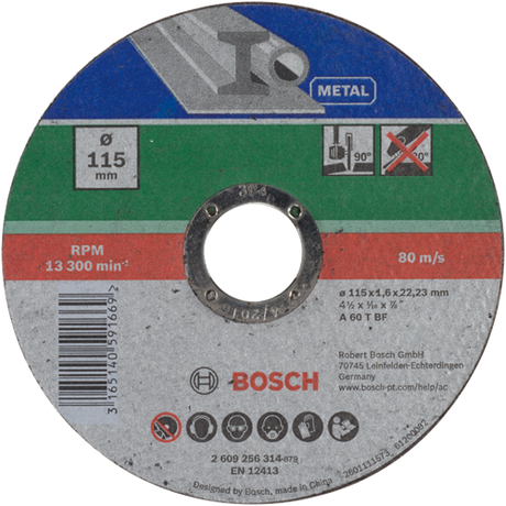 Bosch accessoires doorslijpschijf metaal | 115 x1,6 | recht - 2609256314
