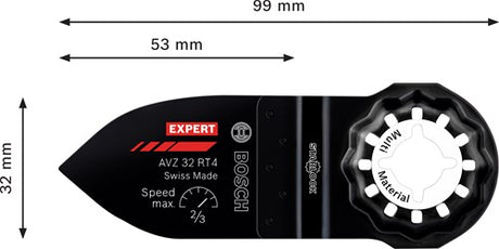 Bosch accessoires expert avz 32 rt4 schuurvinger | 32 x 53 mm - 2608902066