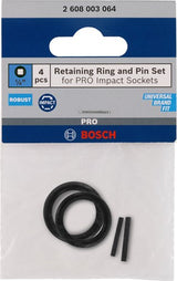 Bosch accessoires pin en ring 1 4 krachtdoppen | 4 stuks - 2608003064