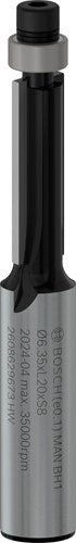 Bosch accessoires bosch pro bündigfräser met onderliggend geleidekogellager ø 6,35 x l 20 schacht 8 mm - 2608629673