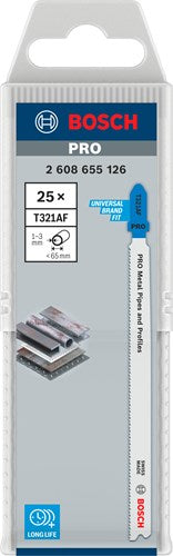 Bosch accessoires pro metal pipes and profiles t321af decoupeerzaagblad | 132 mm | 25 stuks - 2608655126