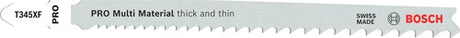 Bosch accessoires pro multi material thick and thin t345xf decoupeerzaagblad. 132 mm | 2-delig - 2608655101