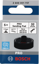 Bosch accessoires pro schuurpad | 32 mm | psa - 2608001117