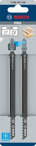 Bosch accessoires bosch serie t 344 dp - houtzaagblad - precisie - extra-dik - hcs