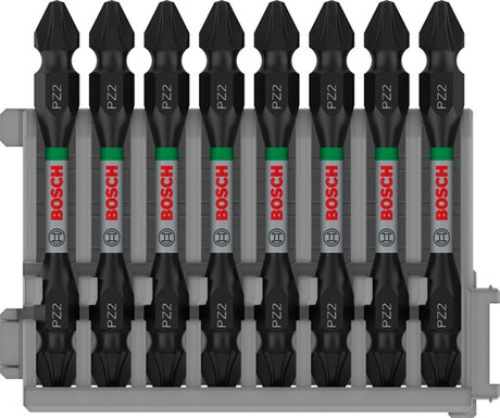 Bosch accessoires schroefbit tweezijdig impact control pz2, 65 mm 8x - 2608522338