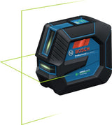 Bosch blauw bosch professional gll 20-22 g - lijnlaser - (1 x accu ba 3.7v li-ion 3.0ah xl, laserrichtbord, houder lb10, usb-a naar usb-c kabel, tas)