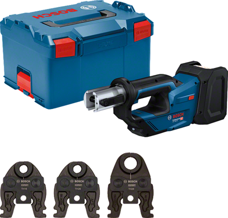 Bosch blauw gpt 18v-19 accu perstang | 3 persbekken th | zonder accu's en lader in l-boxx - 06019m2004