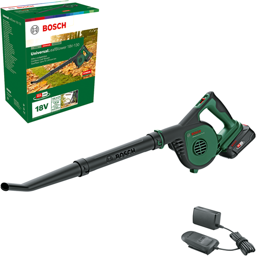 Bosch groen bosch universal leafblower 18v-130 | 1 x 2,5 ah accu + lader - 06008a0600