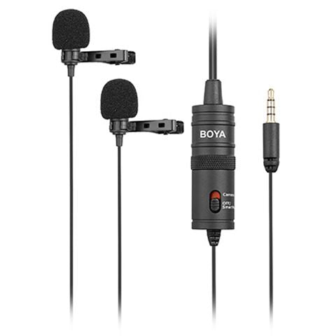 Boya Duo Lavalier Microphone By-M1DM for smarttelefon, DSLR, videokameraer og PC