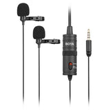 Boya Duo Lavalier Microphone By-M1DM for smarttelefon, DSLR, videokameraer og PC