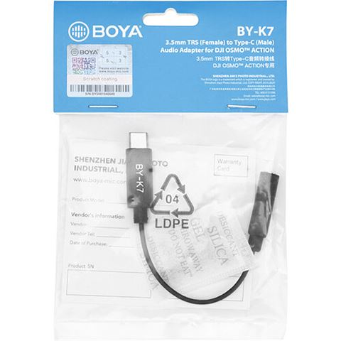 Boya Universal Adapter By-K7 3,5MM TRS AN USB-C fir DJI Handlung