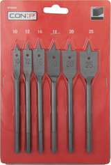 Con:p set houtfrezen 10-25mm 6dlg rood - bp302306