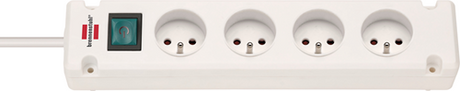 Brennenstuhl bremounta stekkerdoos | 4-voudig | wit | 1,5m h05vv-f 3g1,5 | met schakelaar | fr be - 1150651124