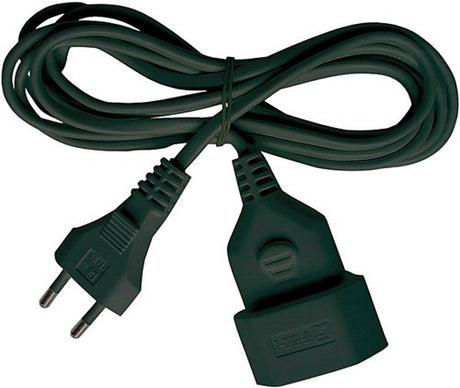 Brennenstuhl kunststof verlengkabel (voor binnen, 3 m kabel, met euro-stekker en koppeling) zwart