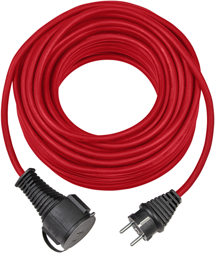 Brennenstuhl kwaliteitsrubber verlengkabel | ip44 | 25m | rood | h05rr-f 3g1.5 - 1161860