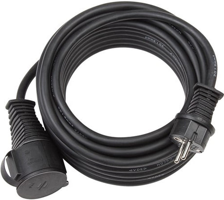 Brennenstuhl verlengkabel voor bouwplaatsen, ip44 (25 m kabel, h07rn-f 3g2,5, voor buiten en gebruik op bouwplaatsen), zwart