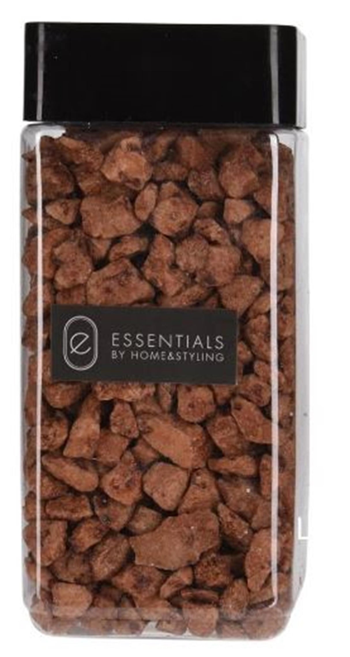 Home styling decoratie steentjes 850 gram bruin in pot