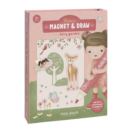 Little dutch whiteboard kleurset met magneten - rosa fairy garden
