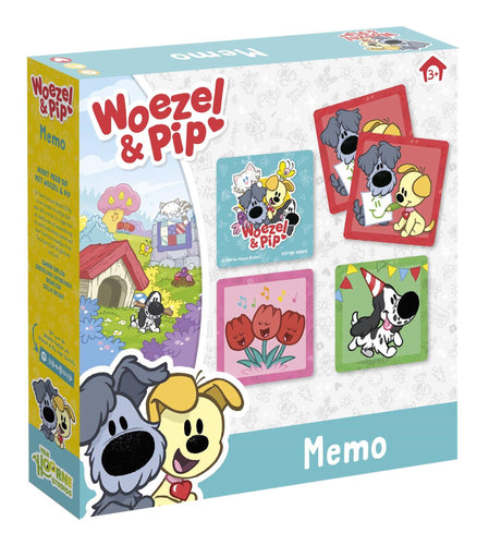 Woezel pip memospel - 40 kaarten - 20 paren - peuter en kleuter speelgoed - voor meisjes en jongens - vanaf 3 jaar - speelgoed kinderen - bambolino toys