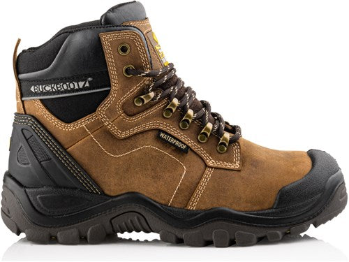 Buckbootz werkschoen bsh009 hoog s3 + kn | zwart bsh009bk | maat 45 - 00.176.032.45