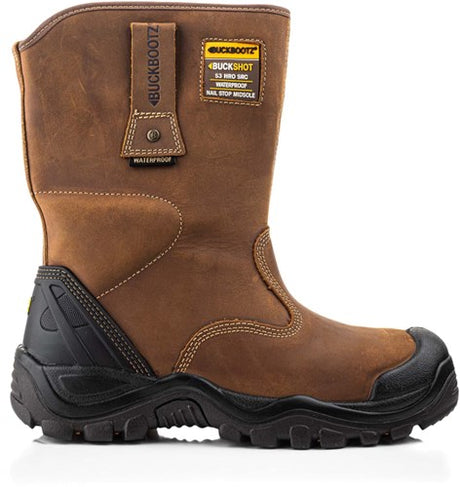 Buckbootz werkschoen buckshot werklaars bsh010 s3 | donkerbruin | maat 47 - 00.176.070.47
