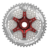 SunRace csmx3 10 speed cassette 11-42t. zilver metallic
