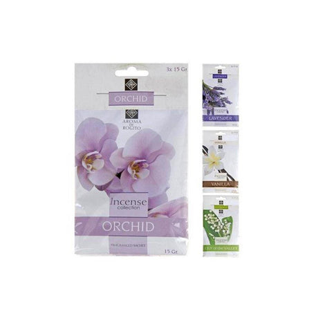 Home styling geurzakjes set a 3 stuks 15gr lavendel, lily of the valley, vanille of orchidee