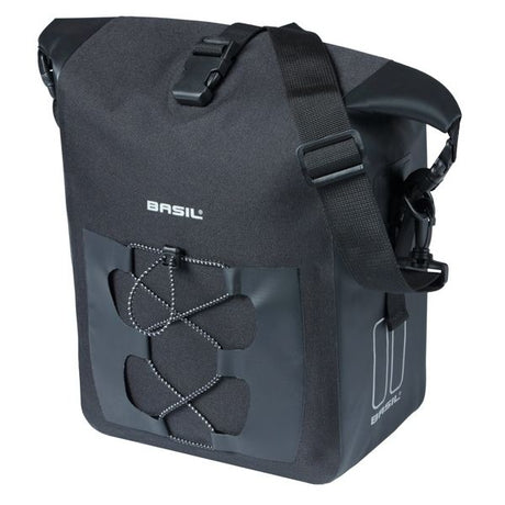 Basil enkele tas navigator waterproof m mik 12-15l 17 x 28 x 34 cm - zwart