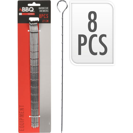 Bbq spiezen 27cm set van 8 stuks op kaart
