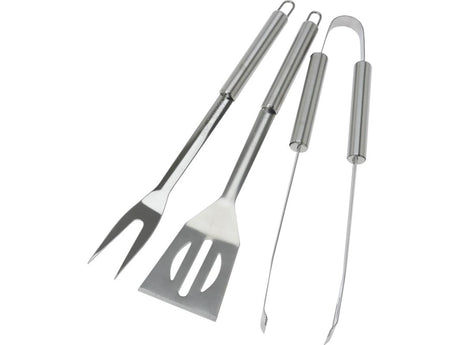 Bbq barbecue gereedschapset 3-delig rvs