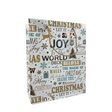 Cadeautas kerst wit 18x8x23cm