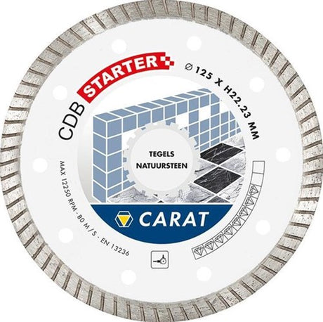 Carat csmm115300 diamantzaagblad voor droogzagen - 125x22,23x10mm - tegels natuursteen - csmm125300