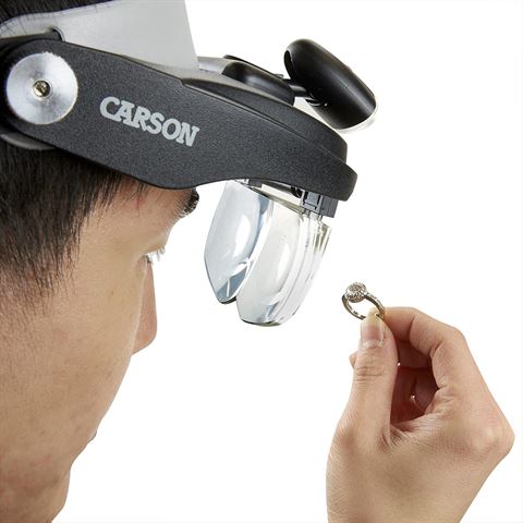 Carson hoofdloep pro series magnivisor deluxe met led en 4 lenzen